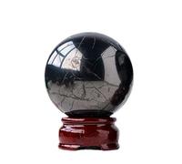 Sphere Polished Ball Stone Carbon Gemstone Crystal Stress Ball Home Protection,Black,55~60mm