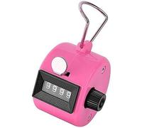 SPHTOEO Contador de contador manual de 4 dígitos mecánico manual de palma (rosa)
