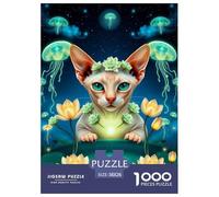 Sphynx 1000 Piezas Rompecabezas DIY Cute Cat Familiar para Adultos Y Niños A Partir De 12 Años De Decoración Juguetes Desafiantes para Adultos 38x26cm/1000pcs