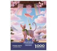 Sphynx 1000 Piezas Rompecabezas DIY Cute Cat para Adultos A Partir De 14 Años Imposible Juguetes Desafiantes para Adultos 70x50cm/1000pcs