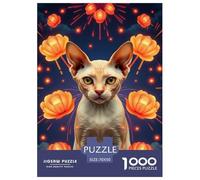 Sphynx 1000 Piezas Rompecabezas DIY Cute Cat para Adultos A Partir De 14 Años Imposible Juguetes Desafiantes para Adultos 70x50cm/1000pcs