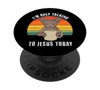Sphynx Cat Café Jesús Hablando Humor introvertido PopSockets PopGrip Adhesivo
