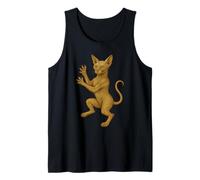 Sphynx Cat Crest Renacimiento Felino Fantasía Animal Medieval Camiseta sin Mangas