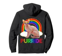 Sphynx Cat Gay Pride LGBT Rainbow Flag Sunglasses Sudadera con Capucha