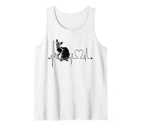 Sphynx Cat Heartbeat ECG Funny I Love My Hairless Pet Camiseta sin Mangas