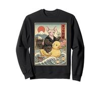 Sphynx Cat Ninja Japón Vintage Japonés Ukiyo-e Arte Sudadera