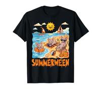 Sphynx Cat Spooky Summer Halloween Vacaciones Tropical Beach Camiseta