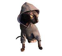Sphynx Cat - Sudadera con capucha para gatos desnudos y sin pelo (talla M)