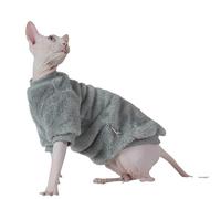 Sphynx - Ropa de gato de terciopelo de doble cara, suave y cálida, ropa de gato sin pelo para Cornish Rex, Devon Rex, Peterbald, Knnis, Abbey Cat (M)