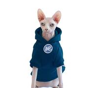 Sphynx - Ropa para gatos - Sudadera gruesa y cálida con capucha y chaleco para gatitos sin pelo, Devon, Cornish, Peter Bald Kittens (mediano)