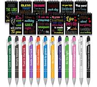 Spiareal Juego de regalos cristianos a granel, bolígrafos con versículos de la Biblia, cuadernos cristianos, bolígrafos de escritura cristiana, bolígrafos con cita bíblica, blocs de notas, bonitos