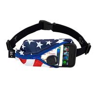 Spibelt Cinturón de Carrera sin rebotes para Corredores, Deportistas y aventureros 24" a través de 47" Bandera Americana especialidad