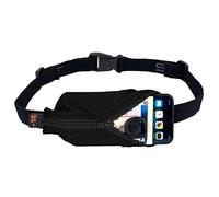 Spibelt Uni Running Belt - Bolso Bandolera para Equipaje (tamaño Grande), Black with Black Zipper, L