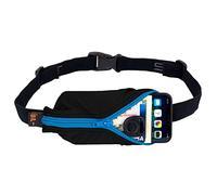 Spibelt Uni Running Belt - Bolso Bandolera para Equipaje (tamaño Grande), Black with Turquoise Zipper, L