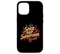 Spice is My Superpower Chili Pepper Lover Hot Foodie Carcasa para iPhone 12/12 Pro