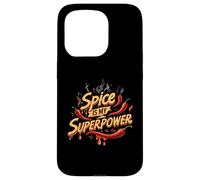 Spice is My Superpower Chili Pepper Lover Hot Foodie Carcasa para iPhone 15 Pro