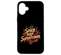 Spice is My Superpower Chili Pepper Lover Hot Foodie Carcasa para iPhone 16 Plus