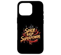 Spice is My Superpower Chili Pepper Lover Hot Foodie Carcasa para iPhone 16 Pro