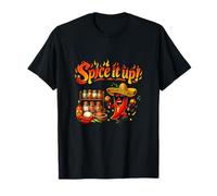 Spice It Up - Gráfico de Cocina Bailando con Chile y Pimiento Maracas Camiseta