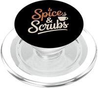 Spice & Scrubs - Enfermera de especias de calabaza PopSockets PopGrip para MagSafe