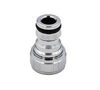 SpiceFlow Conector para electrodomésticos/grifo | Cromo/latón | Rosca interior de 1/2 pulgadas | Compatible con Gardena de 1/2 pulgadas