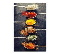 Spices In Spoons for Cooking The Wall Art Posters and Prints Kitchen Theme Canvas Wall Art Pictures Kitchen Home Decor 40x60cm Frameless