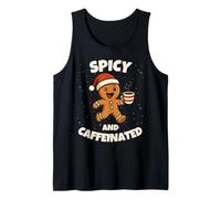 Spicy and Caffeinated Gingerbread Funny Coffee Christmas Camiseta sin Mangas
