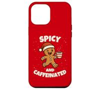 Spicy and Caffeinated Gingerbread Funny Coffee Christmas Carcasa para iPhone 12 Pro MAX