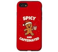 Spicy and Caffeinated Gingerbread Funny Coffee Christmas Carcasa para iPhone SE (2020) / 7/8