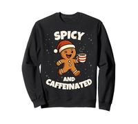 Spicy and Caffeinated Gingerbread Funny Coffee Christmas Sudadera