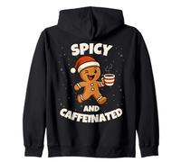 Spicy and Caffeinated Gingerbread Funny Coffee Christmas Sudadera con Capucha
