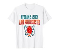 Spicy Brain TDAH Mi Cerebro es una montaña Rusa Picante TDAH Camiseta