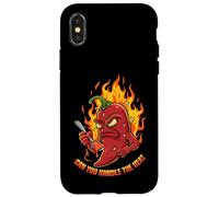 Spicy Chili Pepper Cartoon Can You Handle The Heat Carcasa para iPhone X/XS