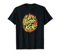 Spicy Chili Pepper Hot Food Life'S Better with a Kick Design Camiseta