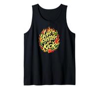 Spicy Chili Pepper Hot Food Life'S Better with a Kick Design Camiseta sin Mangas