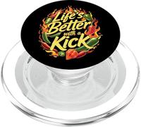 Spicy Chili Pepper Hot Food Life'S Better with a Kick Design PopSockets PopGrip para MagSafe