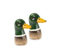 Spicy Ducks - Salero y pimentero, diseño de cabezas de pato, pintados a mano, juego de 2 unidades, aprox. 9 cm de alto