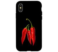 Spicy Hot Life Everyday with Red Chili Paper Graphic Designs Carcasa para iPhone X/XS