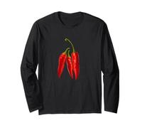 Spicy Hot Life Everyday with Red Chili Paper Graphic Designs Manga Larga