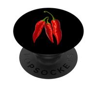 Spicy Hot Life Everyday with Red Chili Paper Graphic Designs PopSockets PopGrip Adhesivo