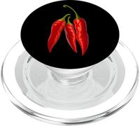 Spicy Hot Life Everyday with Red Chili Paper Graphic Designs PopSockets PopGrip para MagSafe