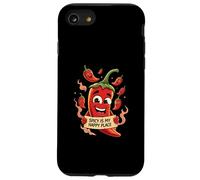 Spicy Is My Happy Place Chili Peppers Design Carcasa para iPhone SE (2020) / 7/8