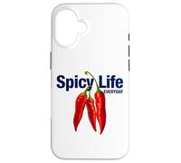 Spicy Life Everyday with Red Chili Paper Graphic Designs Carcasa para iPhone 16