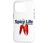 Spicy Life Everyday with Red Chili Paper Graphic Designs Carcasa para iPhone 16 Pro