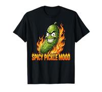 Spicy Pickle Mood Funny Angry Pickle Saying Quote Vintage Camiseta