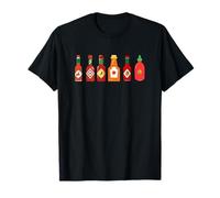 Spicy Sauce Foodie Tee's Store Camiseta Unisex Adulto Manga Larga T-Shirt Tamaño S Negro Comida Mexicana Picante