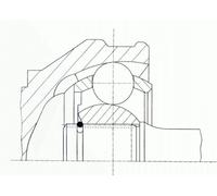 SPIDAN Set Rótulas Eje Motriz Delantero Izquierda para Audi Q5 8RB 8R Porsche