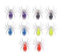 Spider Bait - Lote de 10 señuelos de en el bar, cebo flexible para araña | Señuelo de en el bar, cuerpo de cebo de natación, señuelo de de araña, anzuelos artificiales, para bar