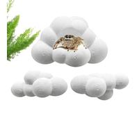 Spider Enclosure Accessories - 3D Printed Cloud, 4,8 x 3 cm Jumping Spider Decor for Climbing, Magnetic Mount Set, Cute Aesthetic Design with Vertical Traction Build, Habitat Enrichment Tool for