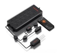 Spider Farmer GGS AC10 - Regleta de 10 enchufes, Smart APP basada en controles, 3 en 1 sensor de suelo, sensor de luz de humid de temperatura, para tienda de cultivo en interiores y espacios